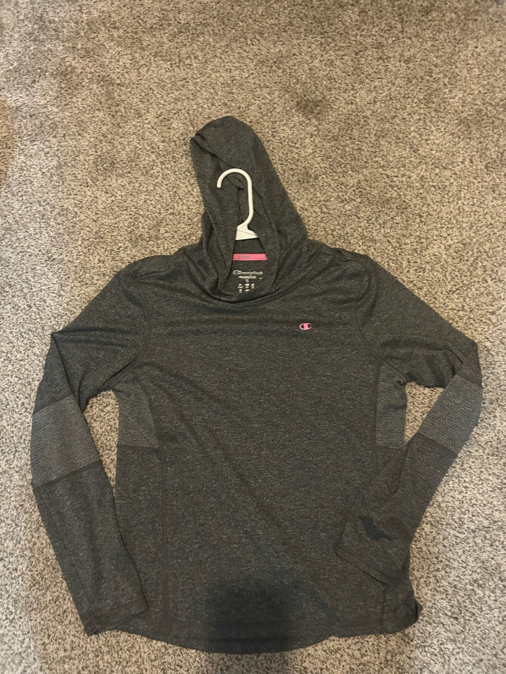 Champion Women's Dark Heather Gray Hooded Performance Pullover